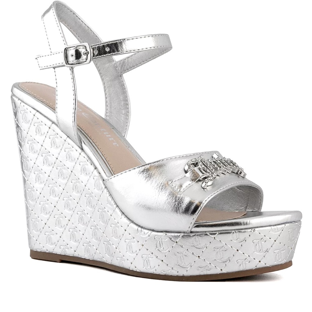 SOLD DO NOT BUY!!!! Juicy Couture Silver Wedge Sandals